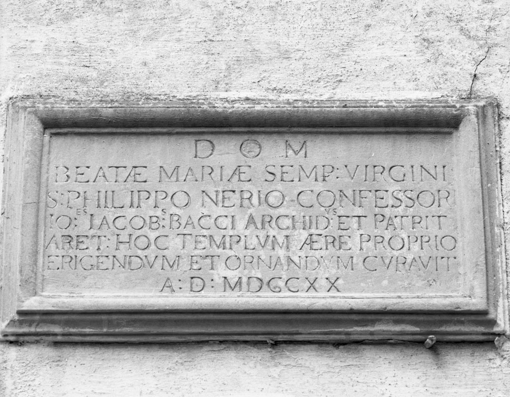lapide commemorativa - bottega toscana (sec. XVIII)