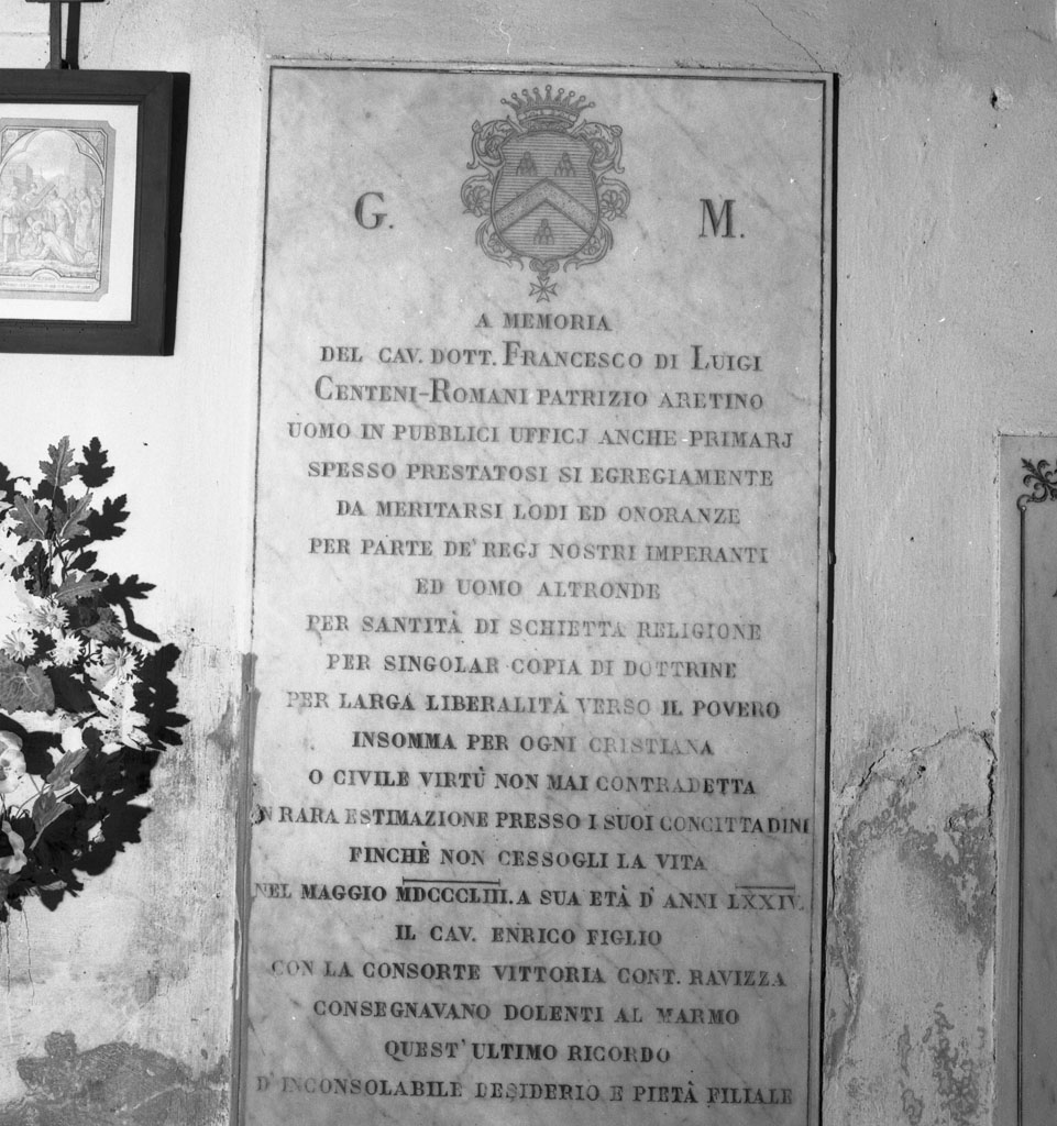 lapide tombale - bottega toscana (sec. XIX)