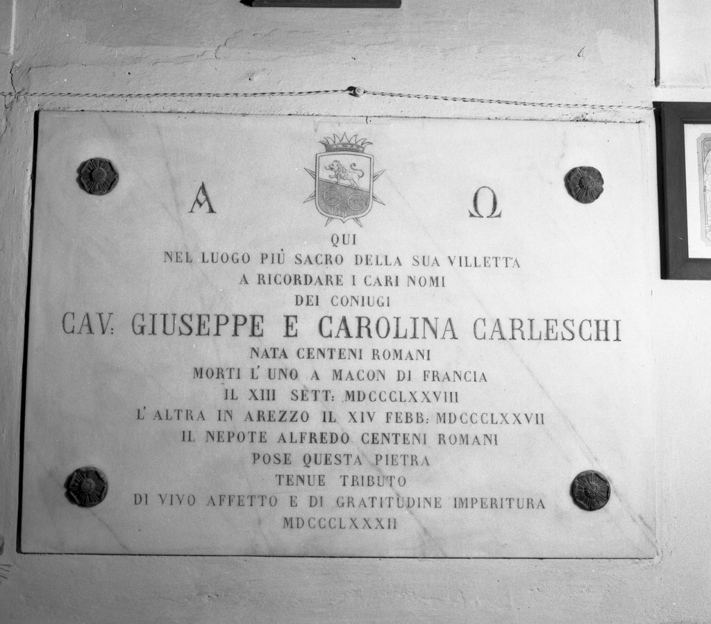 lapide tombale - bottega toscana (sec. XIX)