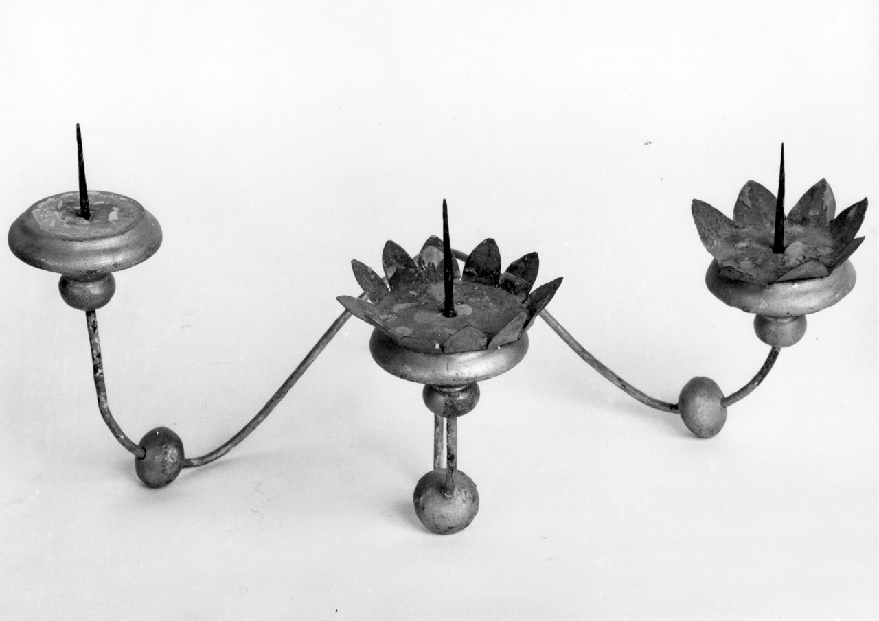 candeliere, opera isolata - bottega toscana (fine sec. XIX)