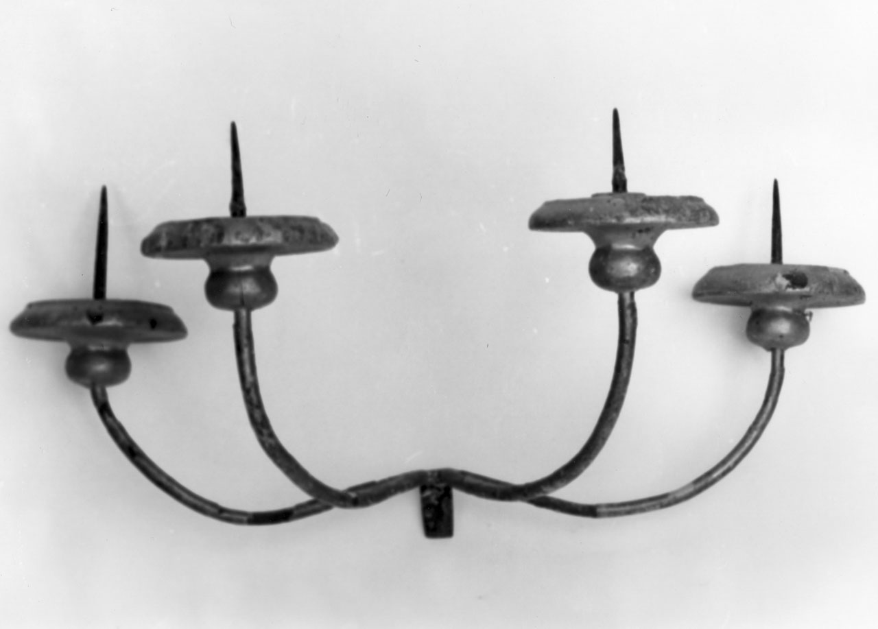 candeliere, opera isolata - bottega toscana (fine sec. XIX)