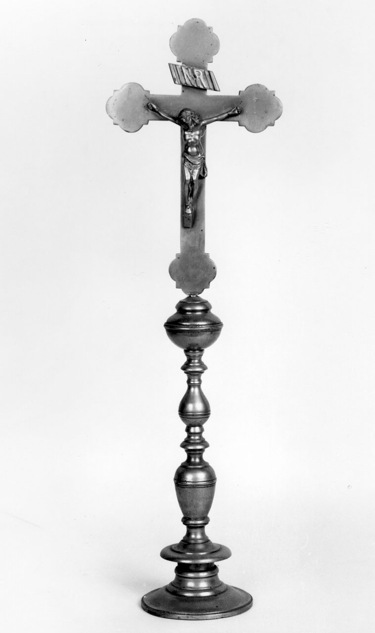 croce processionale, insieme - bottega toscana (prima metà sec. XIX)