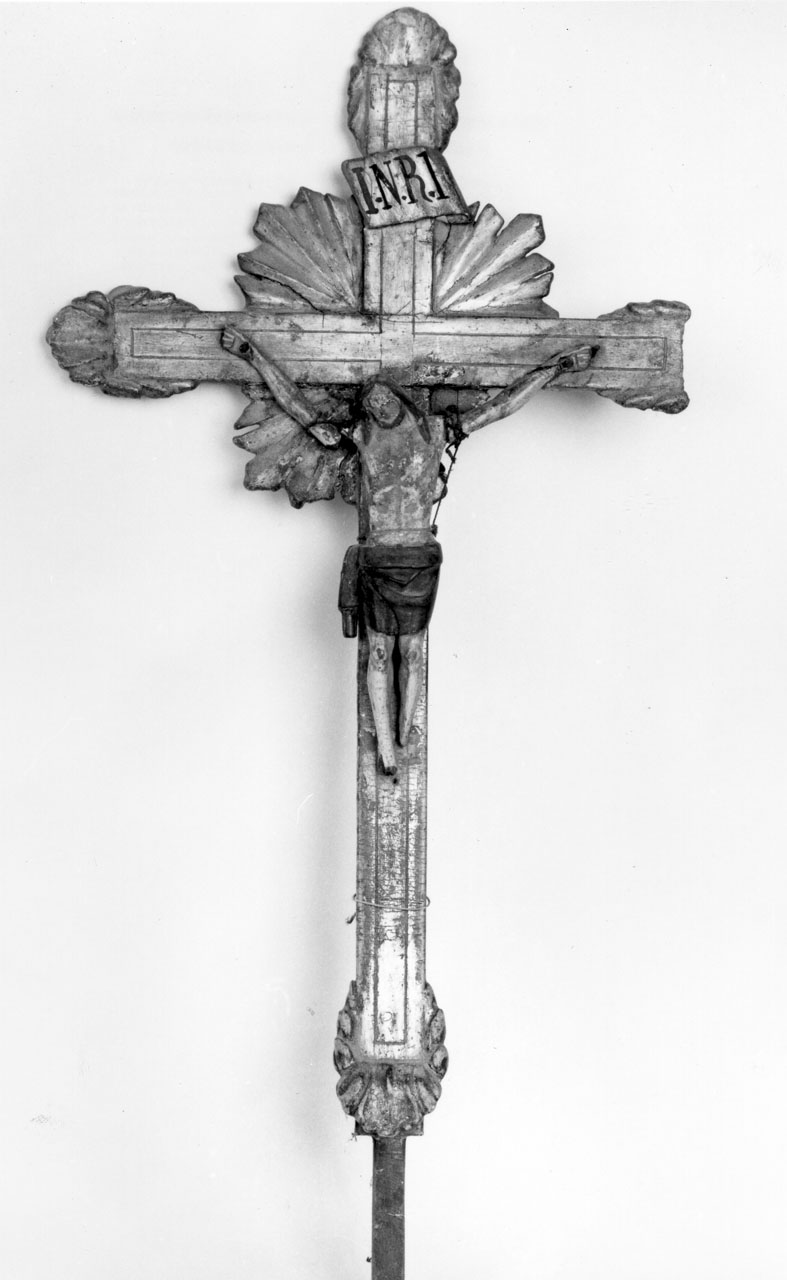 croce processionale, opera isolata - bottega toscana (metà sec. XVIII)