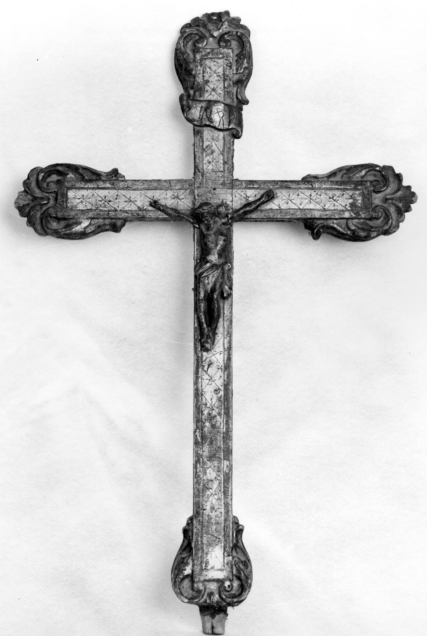 croce processionale, opera isolata - bottega toscana (seconda metà sec. XVIII)