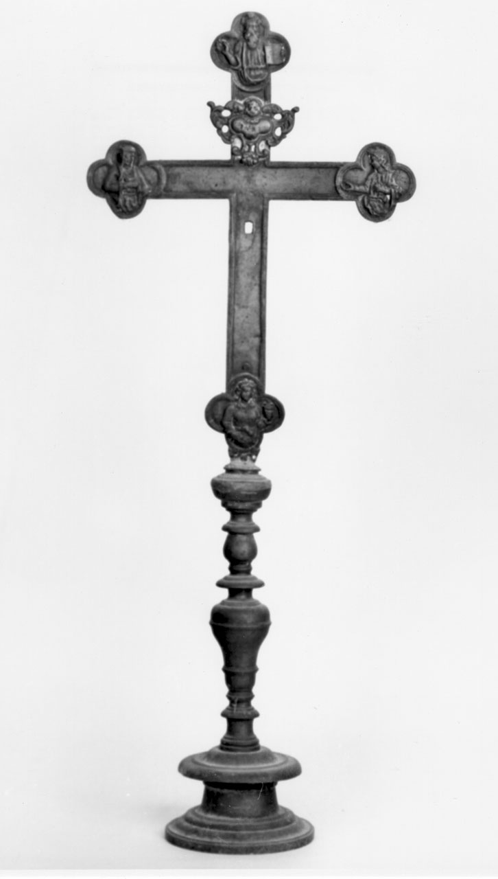 croce processionale, insieme - bottega toscana (fine sec. XVII)