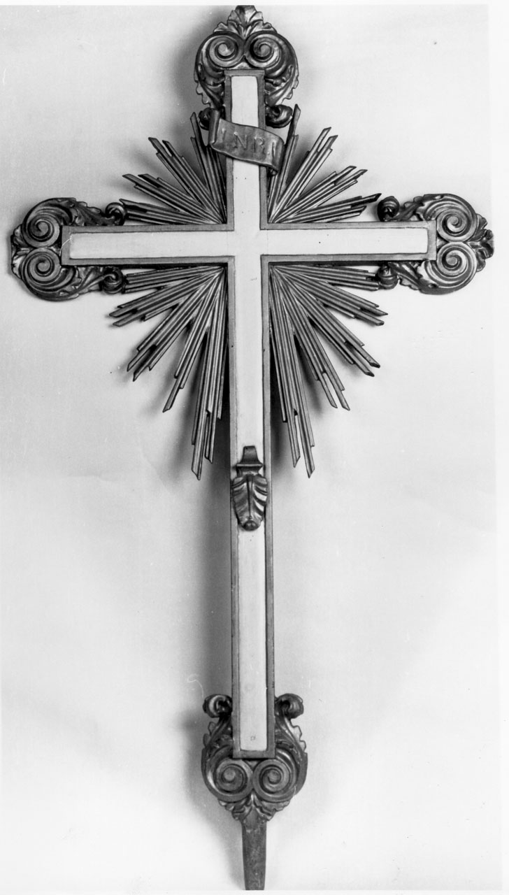 croce processionale, opera isolata - bottega toscana (inizio sec. XIX)