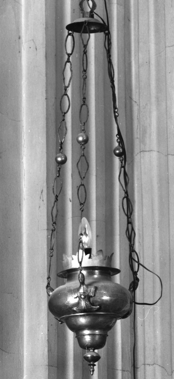 lampada pensile, coppia - bottega toscana (prima metà sec. XVIII)