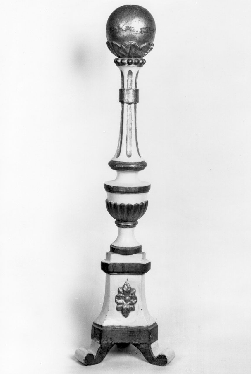 candeliere, opera isolata - bottega toscana (fine sec. XVIII)