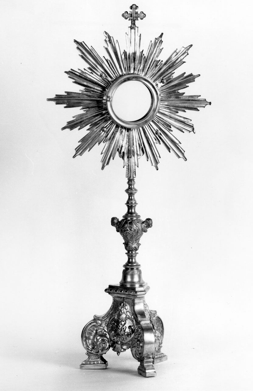 ostensorio - a raggiera, opera isolata - bottega toscana (seconda metà sec. XIX)