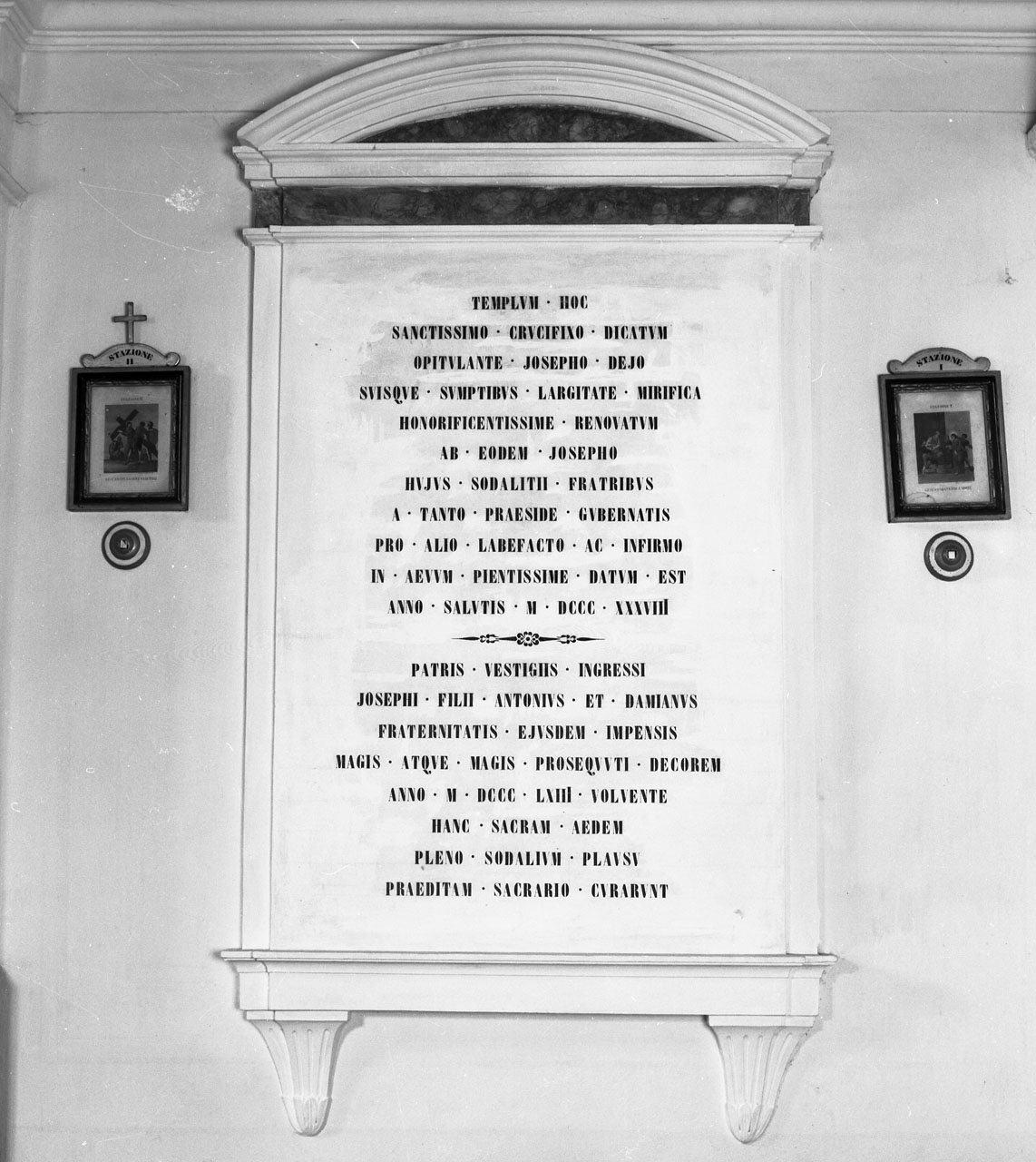 lapide commemorativa - bottega toscana (sec. XIX)