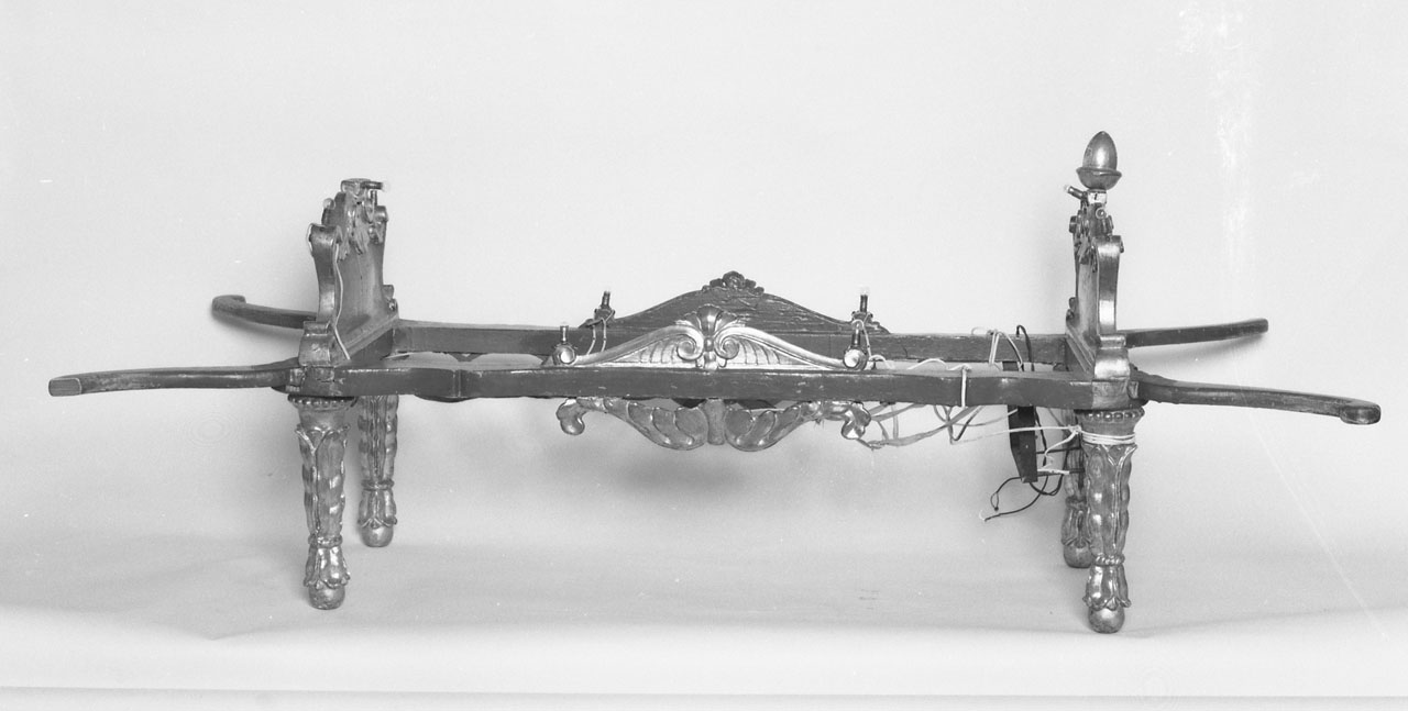 lettiga, opera isolata - bottega toscana (fine sec. XVIII)