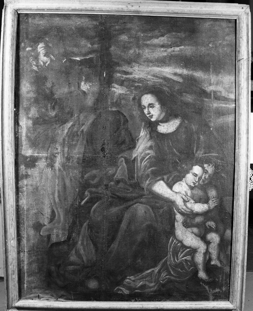Sacra Famiglia con San Giovanni Battista bambino (dipinto) - ambito toscano (seconda metà sec. XVII)