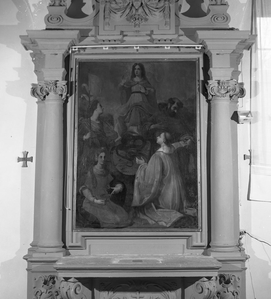 Immacolata Concezione e santi (dipinto, elemento d'insieme) di Commodi Andrea (sec. XVII)