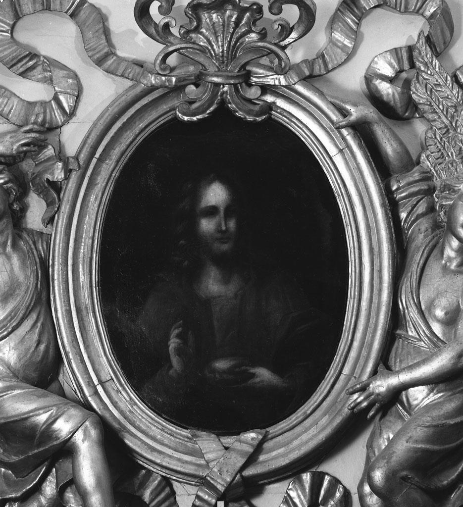 Cristo benedicente (dipinto, elemento d'insieme) di Sagrestani Giovanni Camillo (scuola) (secondo quarto sec. XVIII)