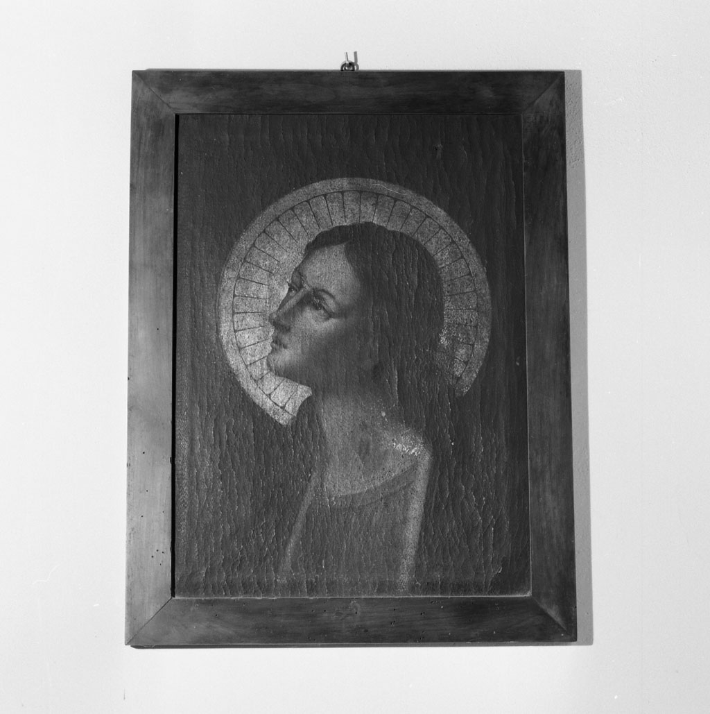 Madonna annunciata (dipinto, frammento) - ambito aretino (fine sec. XV)