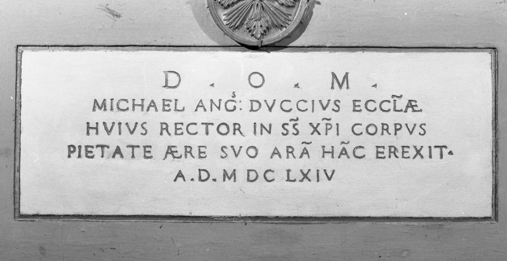 lapide commemorativa - bottega toscana (sec. XVII)