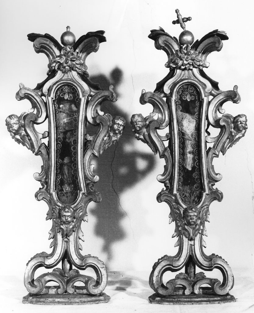 reliquiario - a ostensorio, serie - bottega fiorentina (prima metà sec. XVIII)