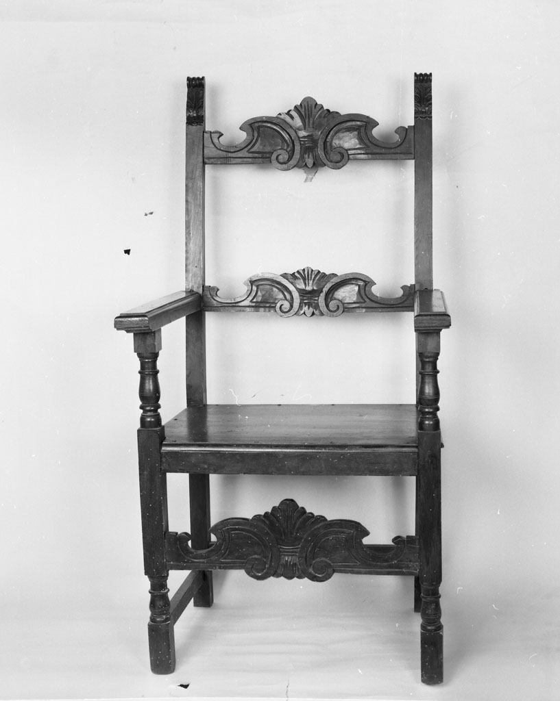 sedia - a braccioli - bottega toscana (sec. XVIII)