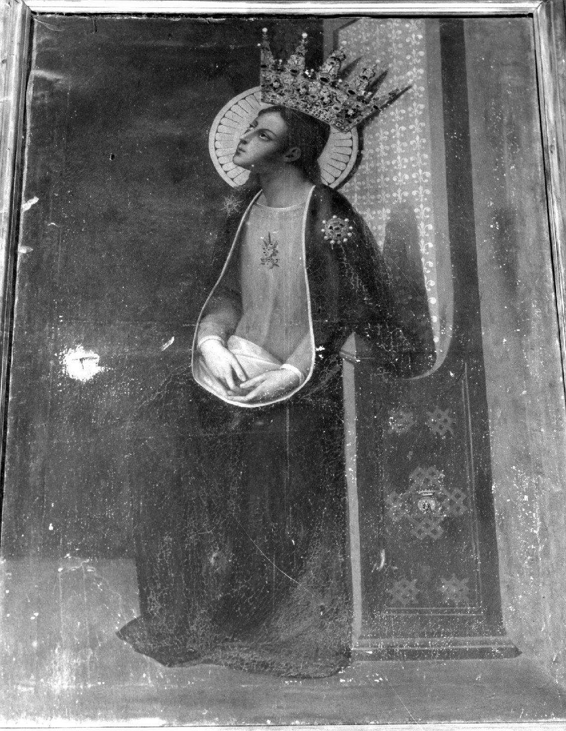 Madonna annunciata (dipinto, pendant) - ambito toscano (sec. XIX)