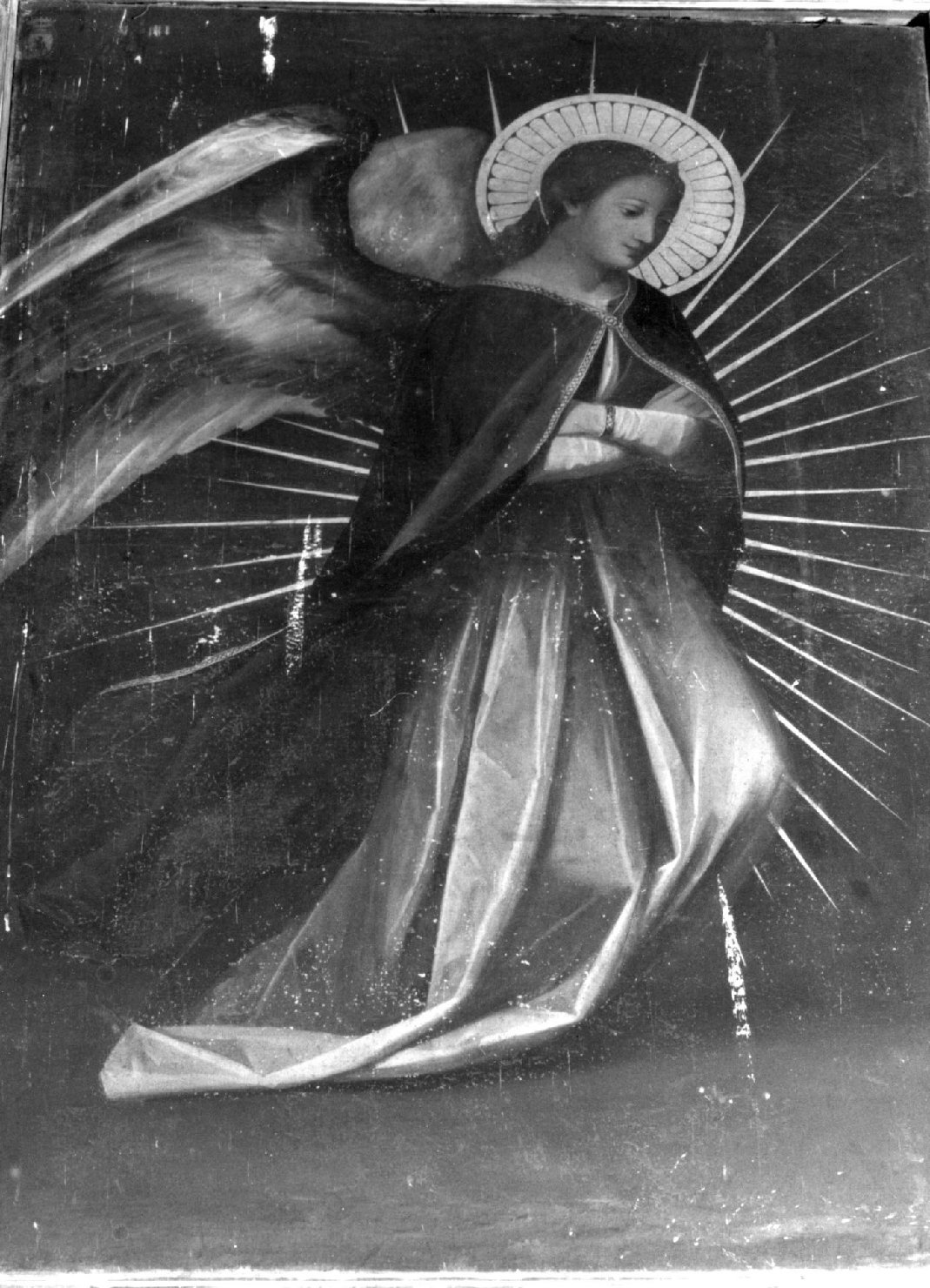 angelo annunciante (dipinto, pendant) - ambito toscano (seconda metà sec. XIX)