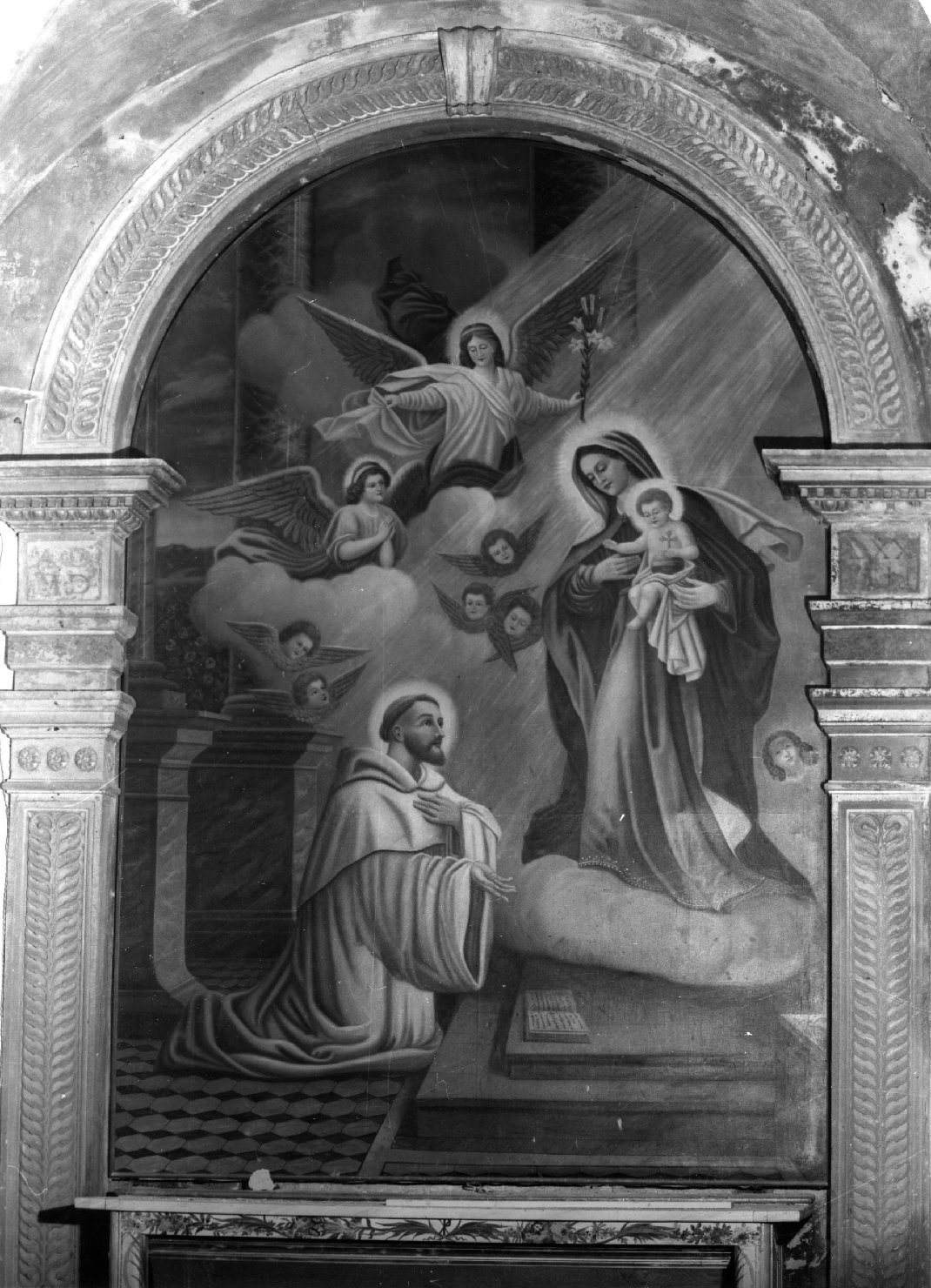 apparizione della Madonna (dipinto) - ambito italiano (sec. XX)