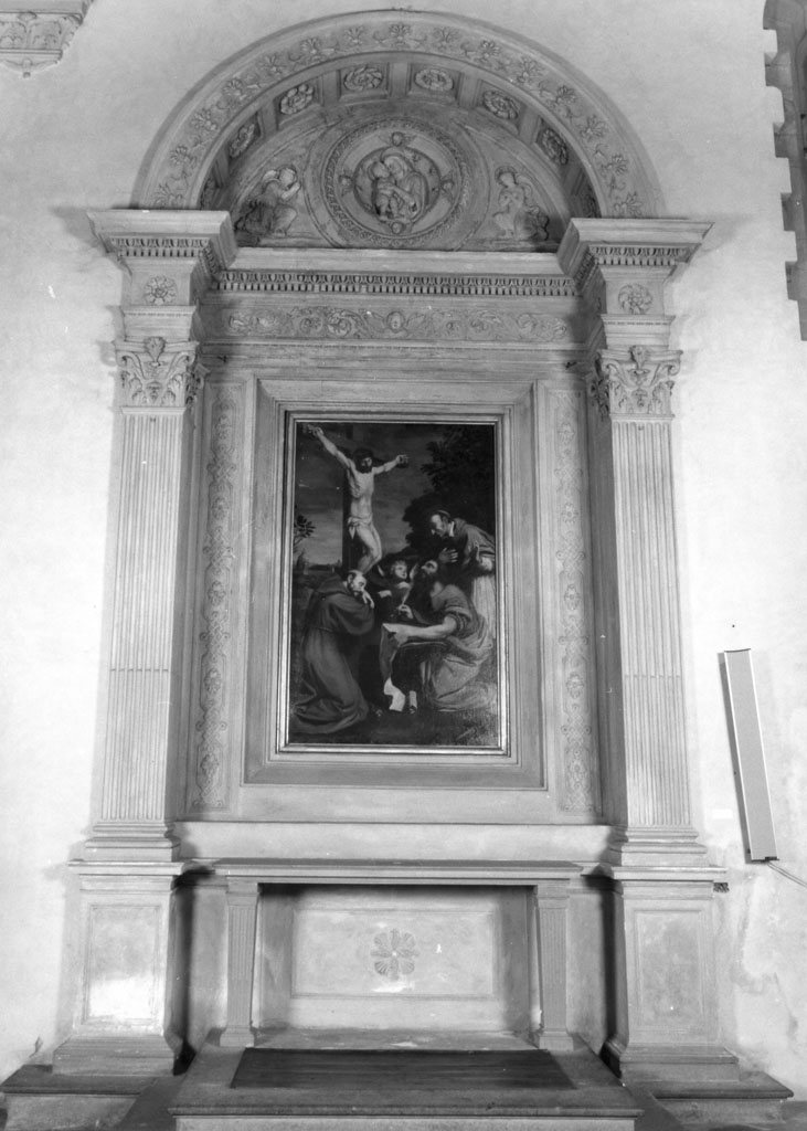 mostra architettonica d'altare - bottega toscana (fine/inizio secc. XVI/ XVII)