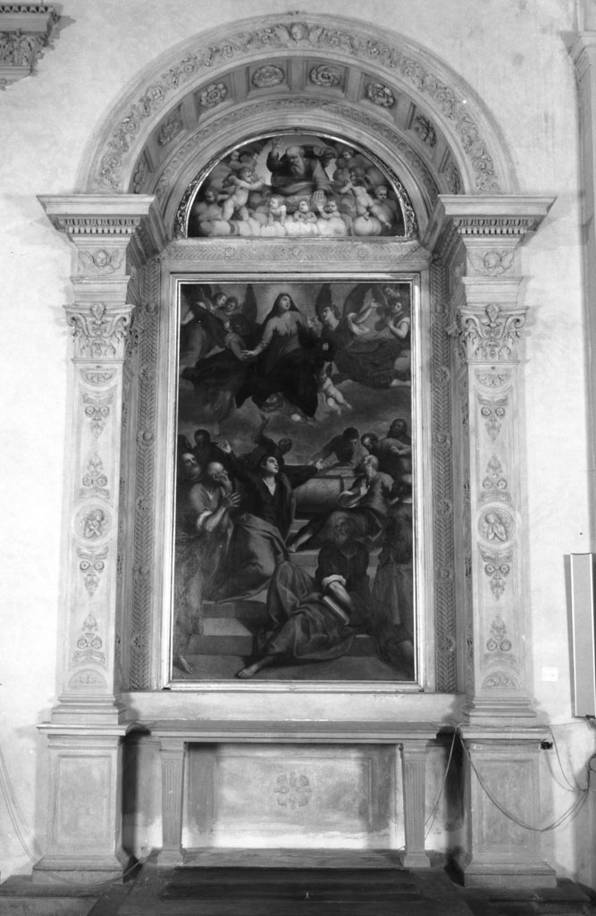 mostra architettonica d'altare - bottega toscana (fine/inizio secc. XVI/ XVII)