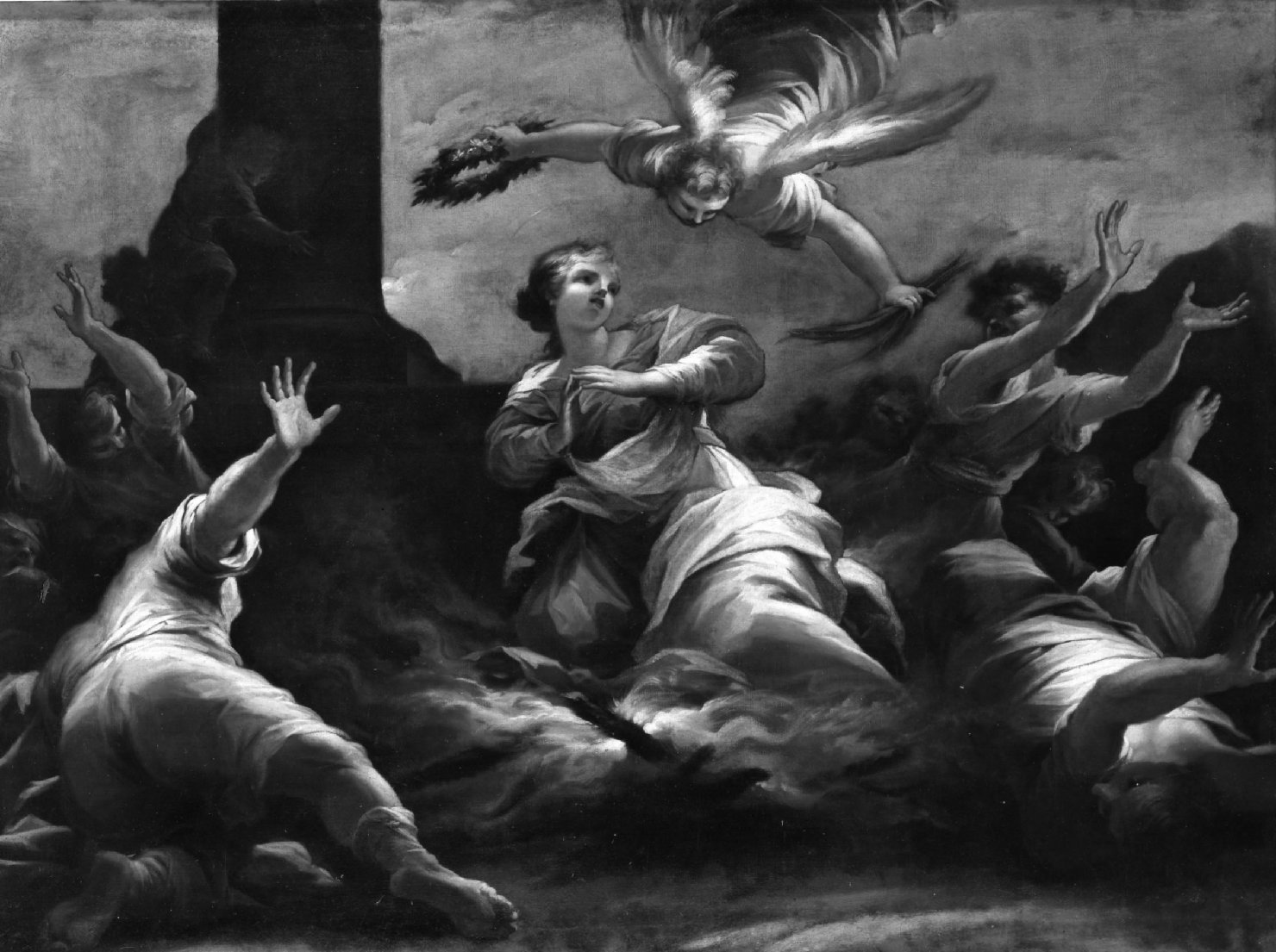 martirio di Santa Lucia (dipinto, serie) di Sagrestani Giovanni Camillo (fine/inizio secc. XVII/ XVIII)