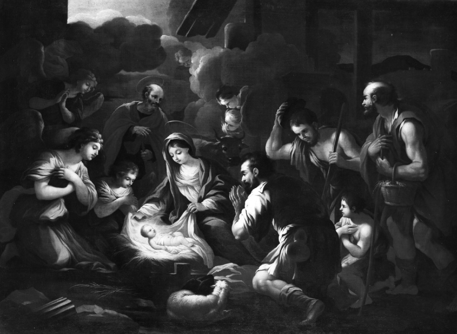 adorazione dei pastori (dipinto) - ambito toscano (sec. XVIII)