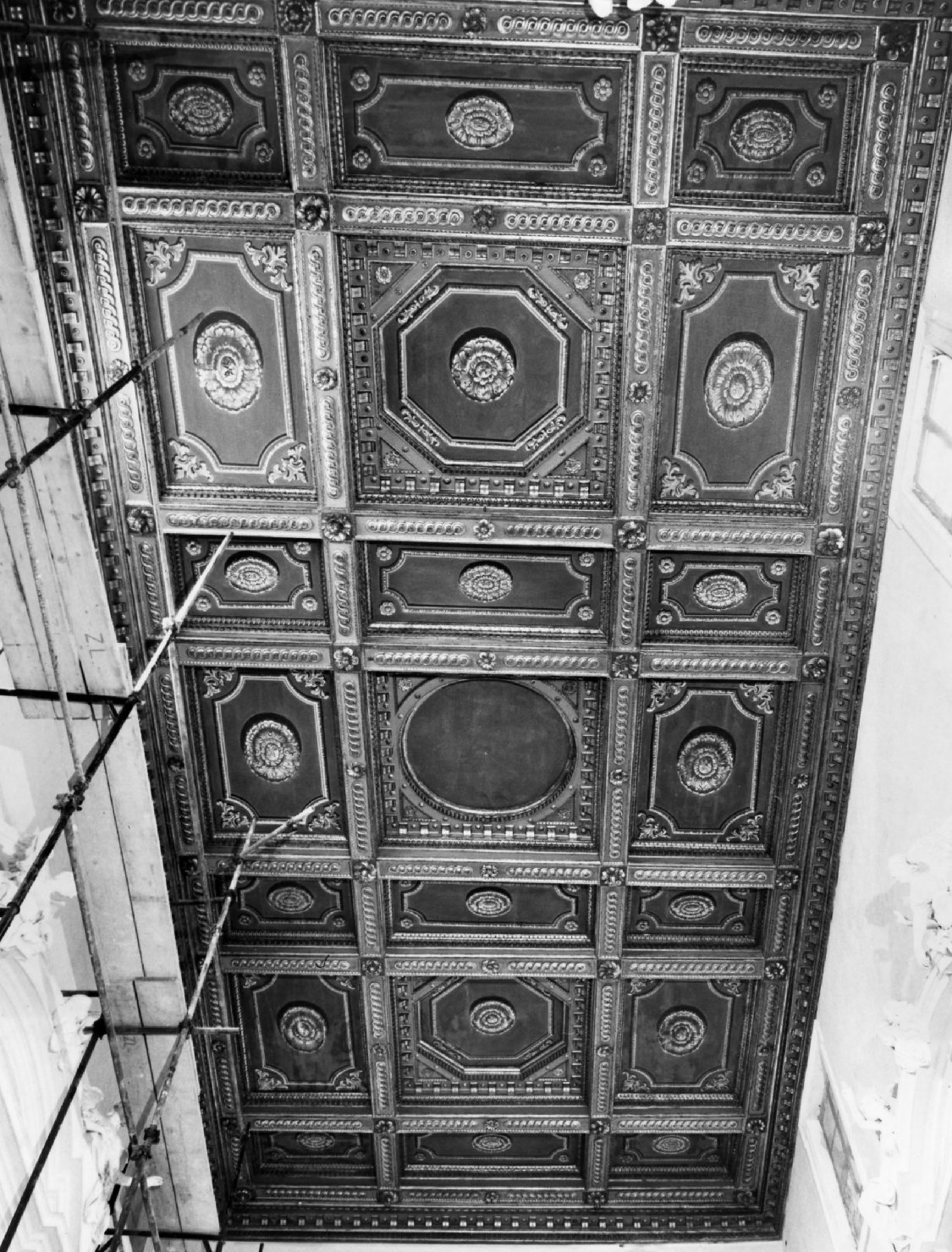 soffitto a cassettoni - bottega toscana (sec. XVI)