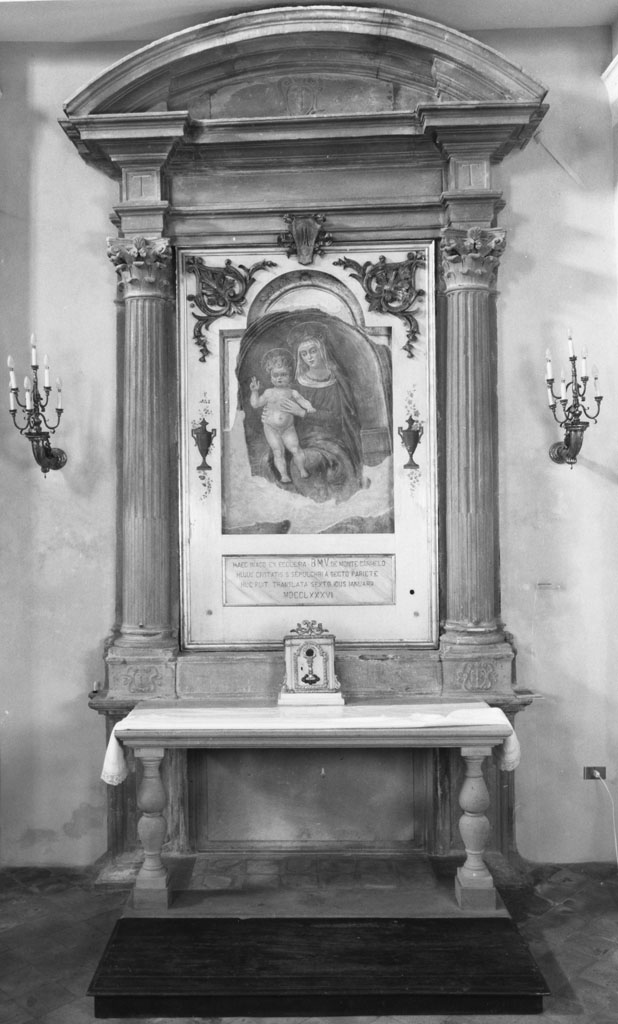 mostra architettonica d'altare, serie - bottega toscana (seconda metà sec. XVI)