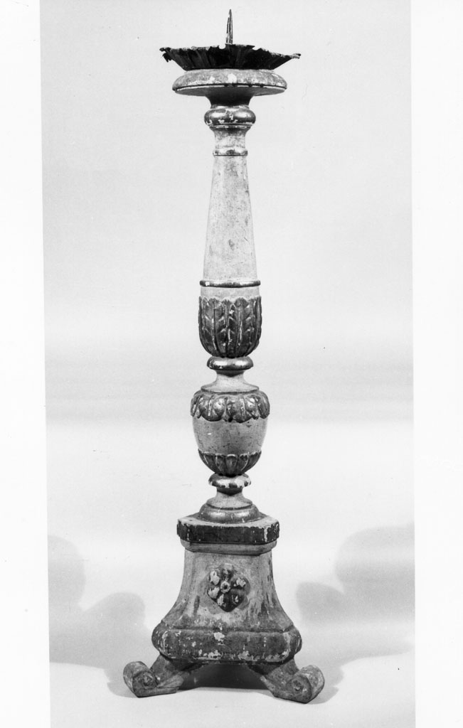 candeliere d'altare - bottega toscana (prima metà sec. XIX)