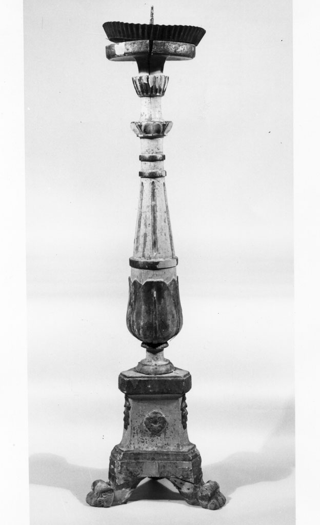 candeliere d'altare - bottega toscana (prima metà sec. XIX)