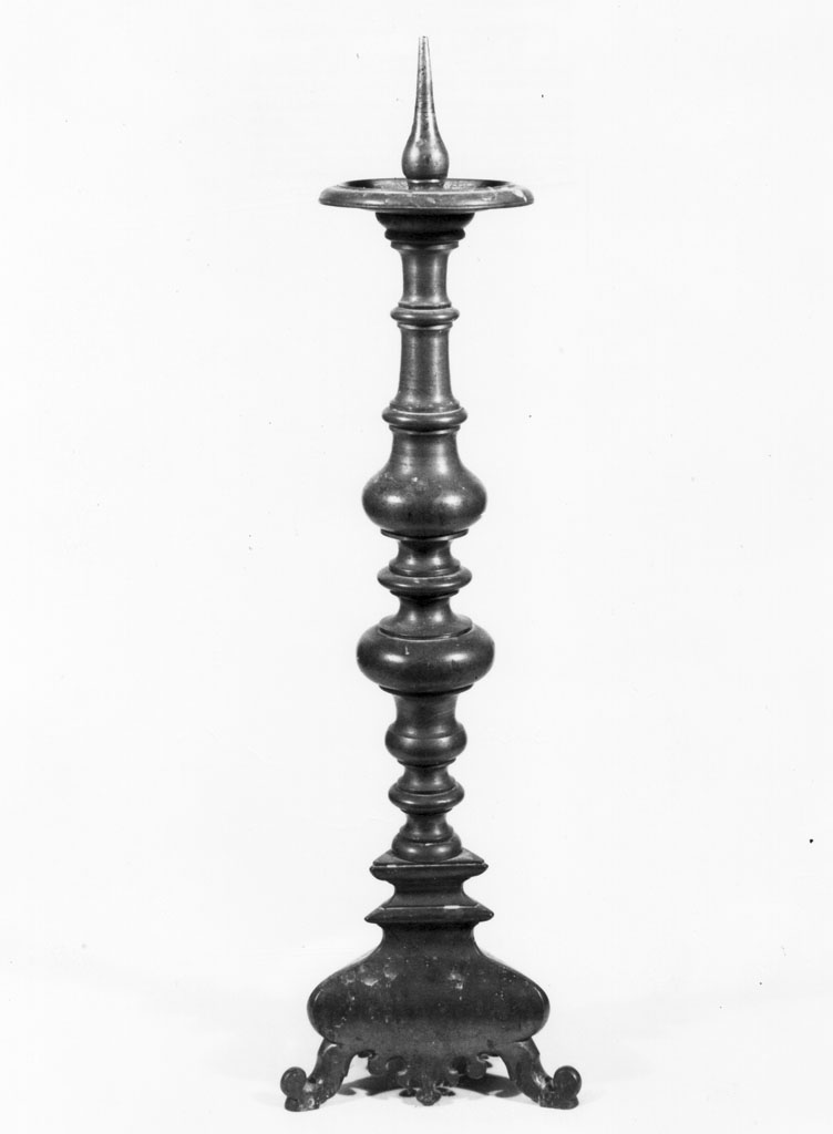 candeliere d'altare, serie - bottega toscana (seconda metà sec. XVIII)