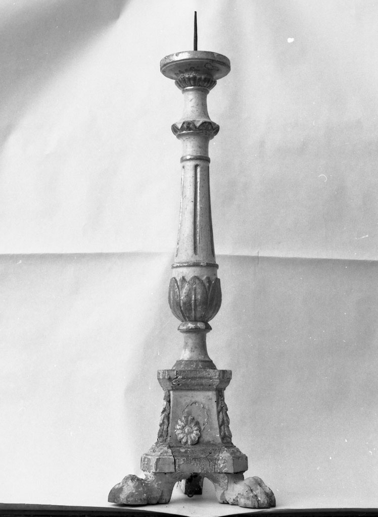 candeliere, serie - bottega toscana (metà sec. XIX)