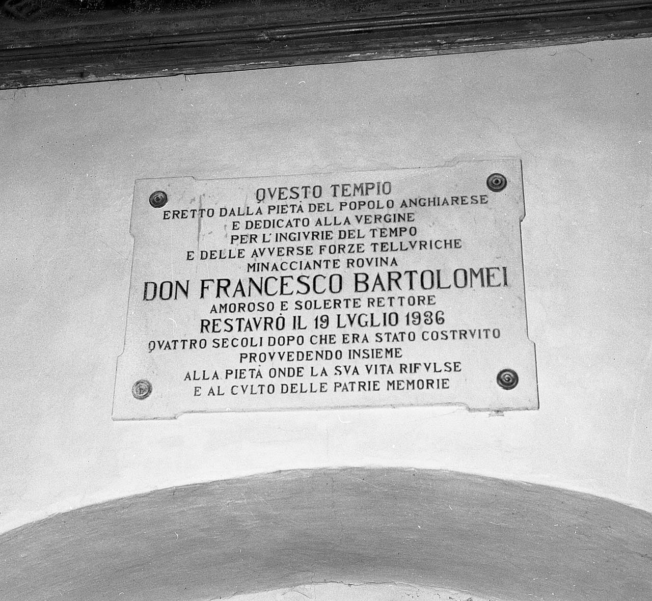 lapide commemorativa - ambito toscano (sec. XX)