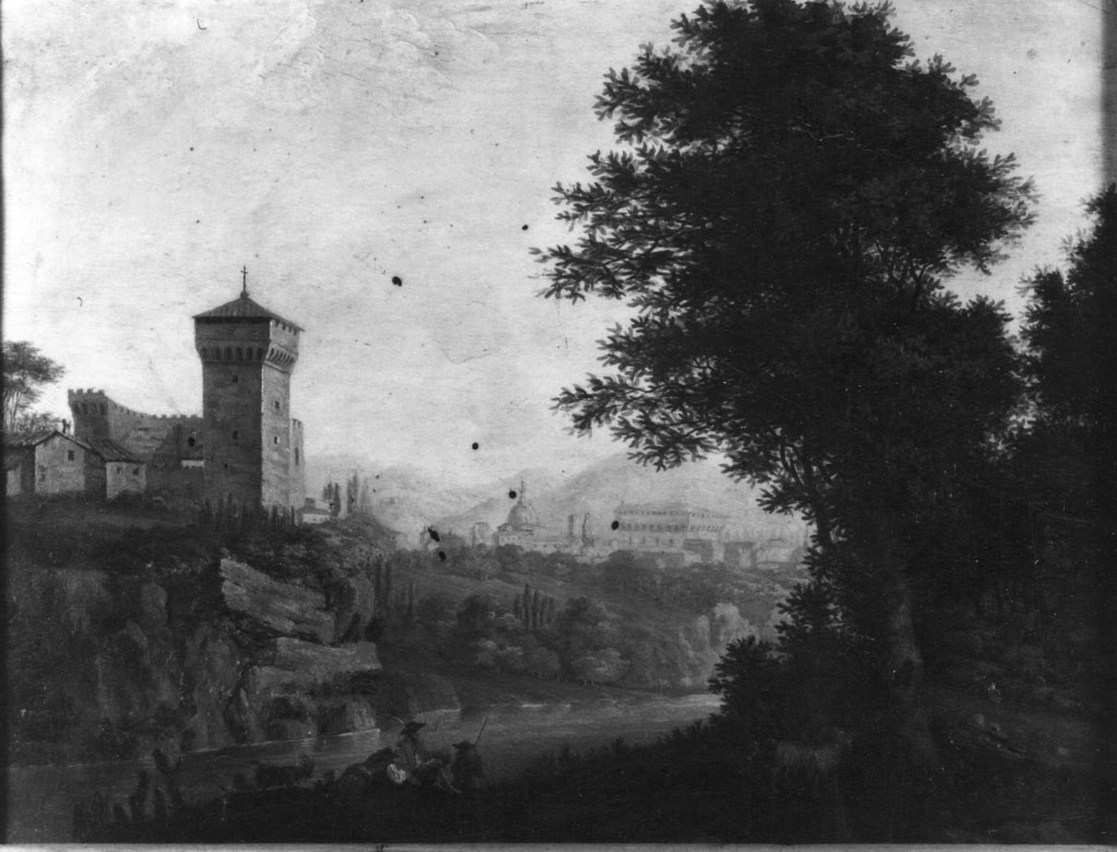 veduta di Bellosguardo (dipinto) di Gugliantini Raffaello (sec. XIX)