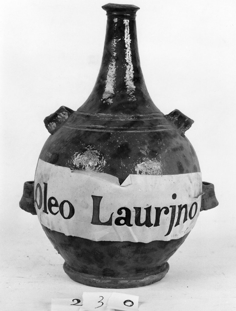 fiasca di pellegrinaggio - bottega toscana (sec. XIX)