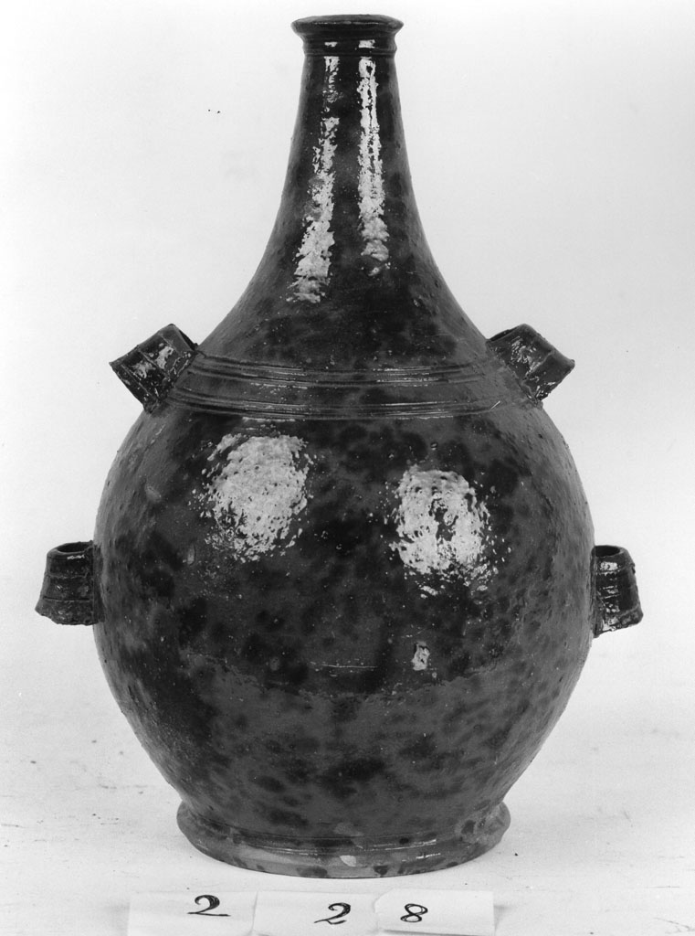 fiasca di pellegrinaggio - bottega toscana (sec. XIX)