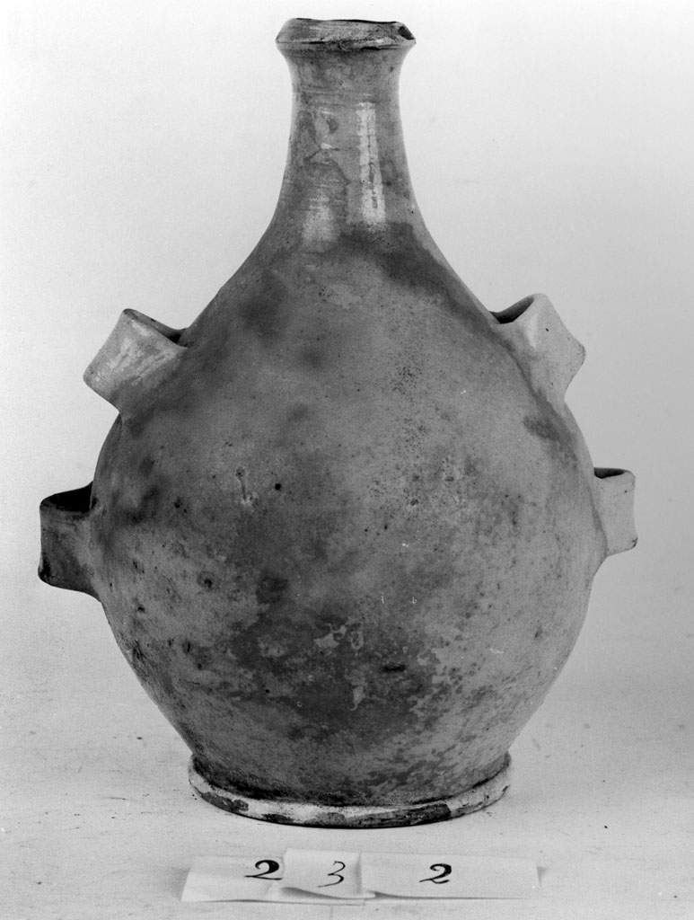 fiasca di pellegrinaggio - bottega toscana (sec. XIX)