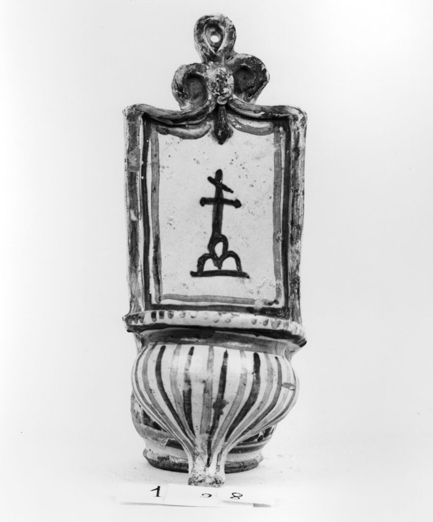 acquasantiera da parete - bottega toscana (sec. XIX)