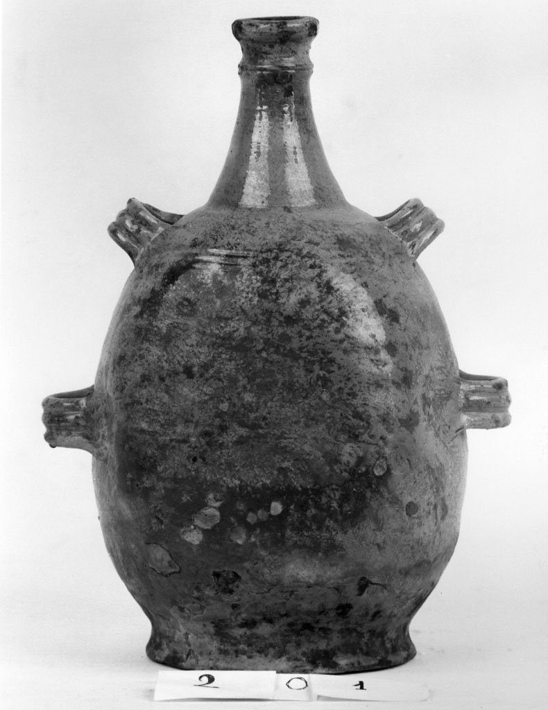 fiasca di pellegrinaggio - bottega toscana (sec. XIX)