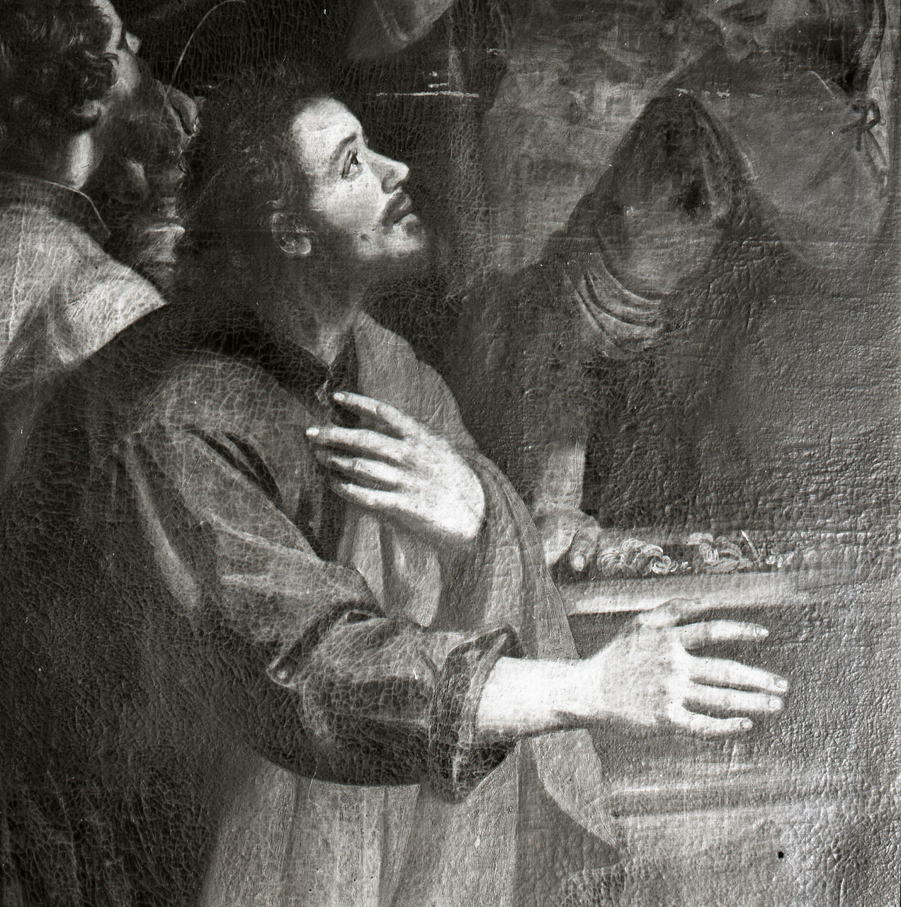 assunzione della Madonna e miracolo delle rose (dipinto) di Santi di Tito (sec. XVII)