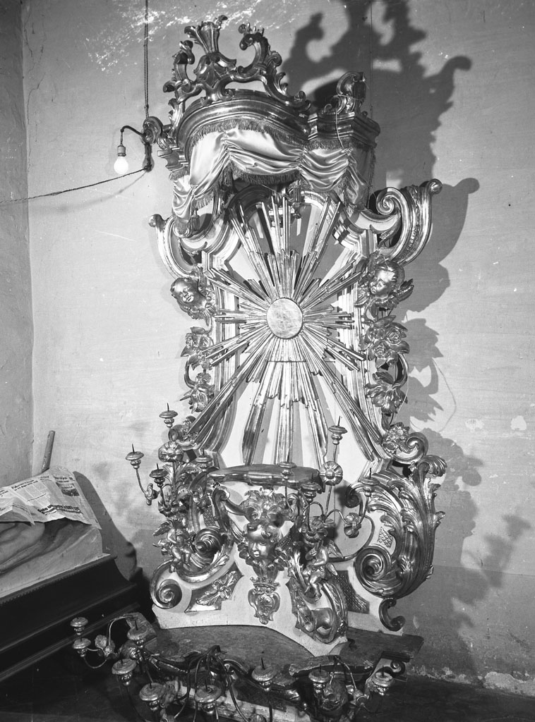 tronetto per esposizione eucaristica di Del Pasqua Filippo (sec. XVIII)