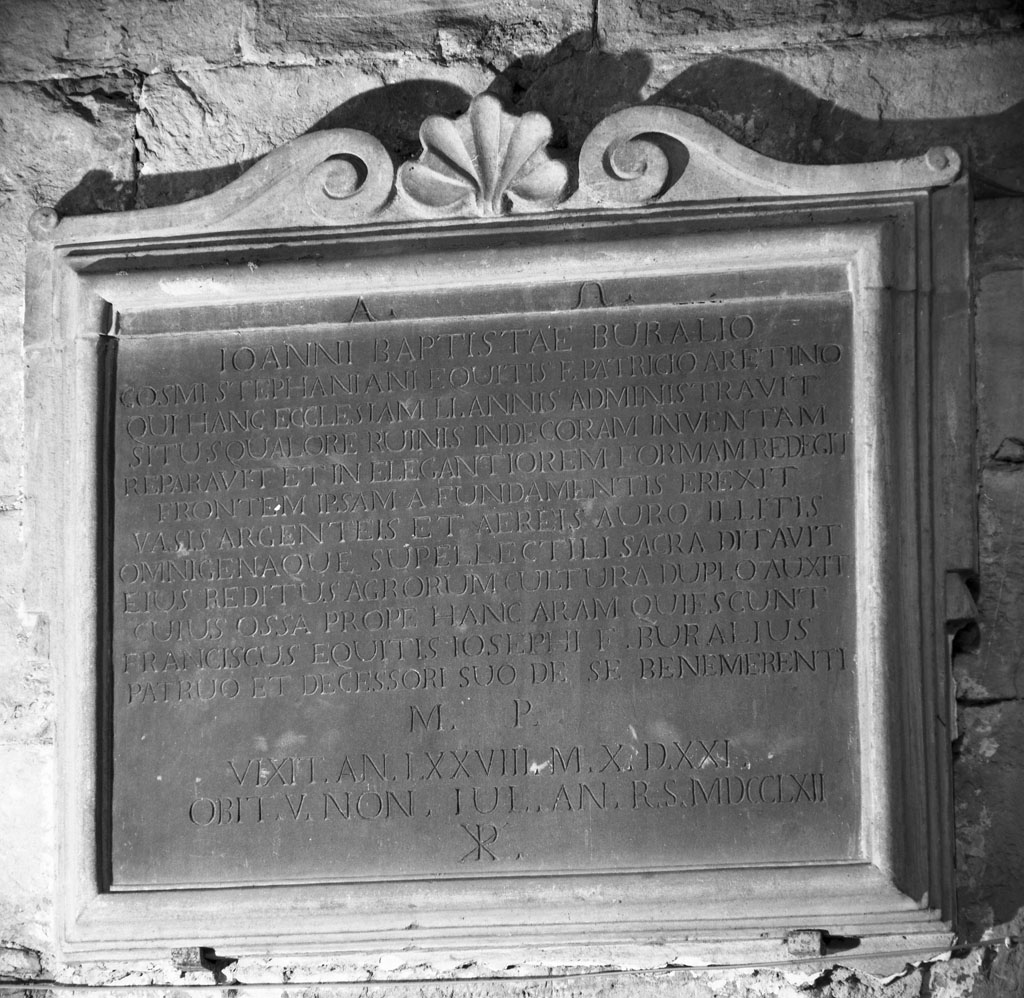 lapide - bottega aretina (sec. XVIII)