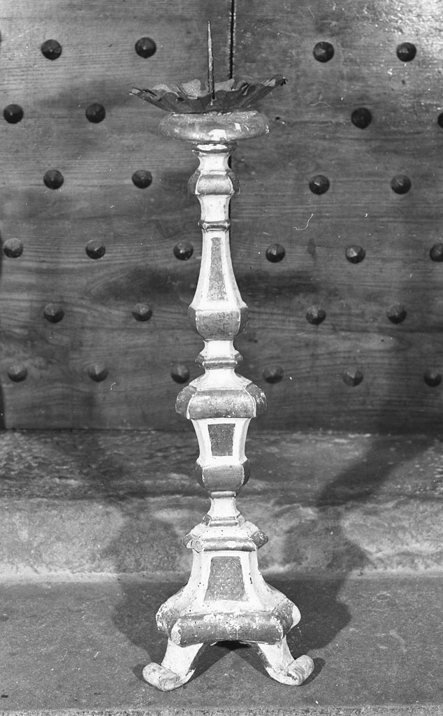 candelabro, serie - bottega aretina (prima metà sec. XVIII)