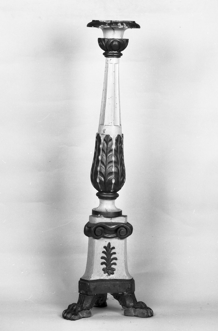 candeliere d'altare, serie - bottega toscana (seconda metà sec. XVIII)