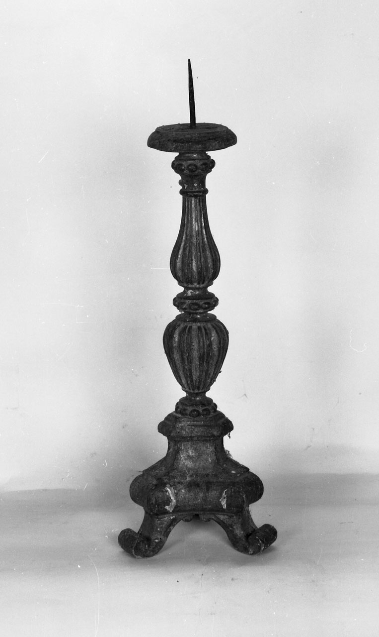 candeliere d'altare, serie - bottega toscana (seconda metà sec. XIX)