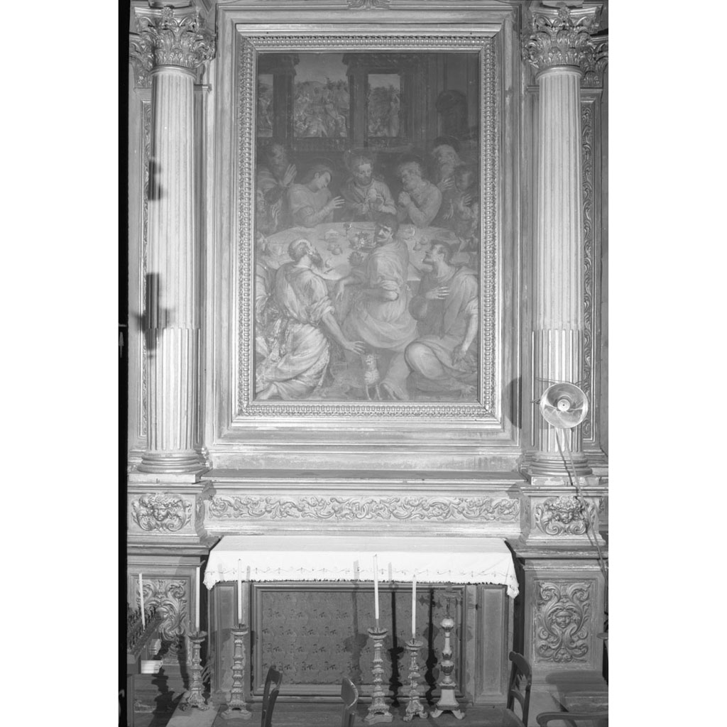 ultima cena (pala d'altare) di Morandini Francesco detto Poppi (fine sec. XVI)