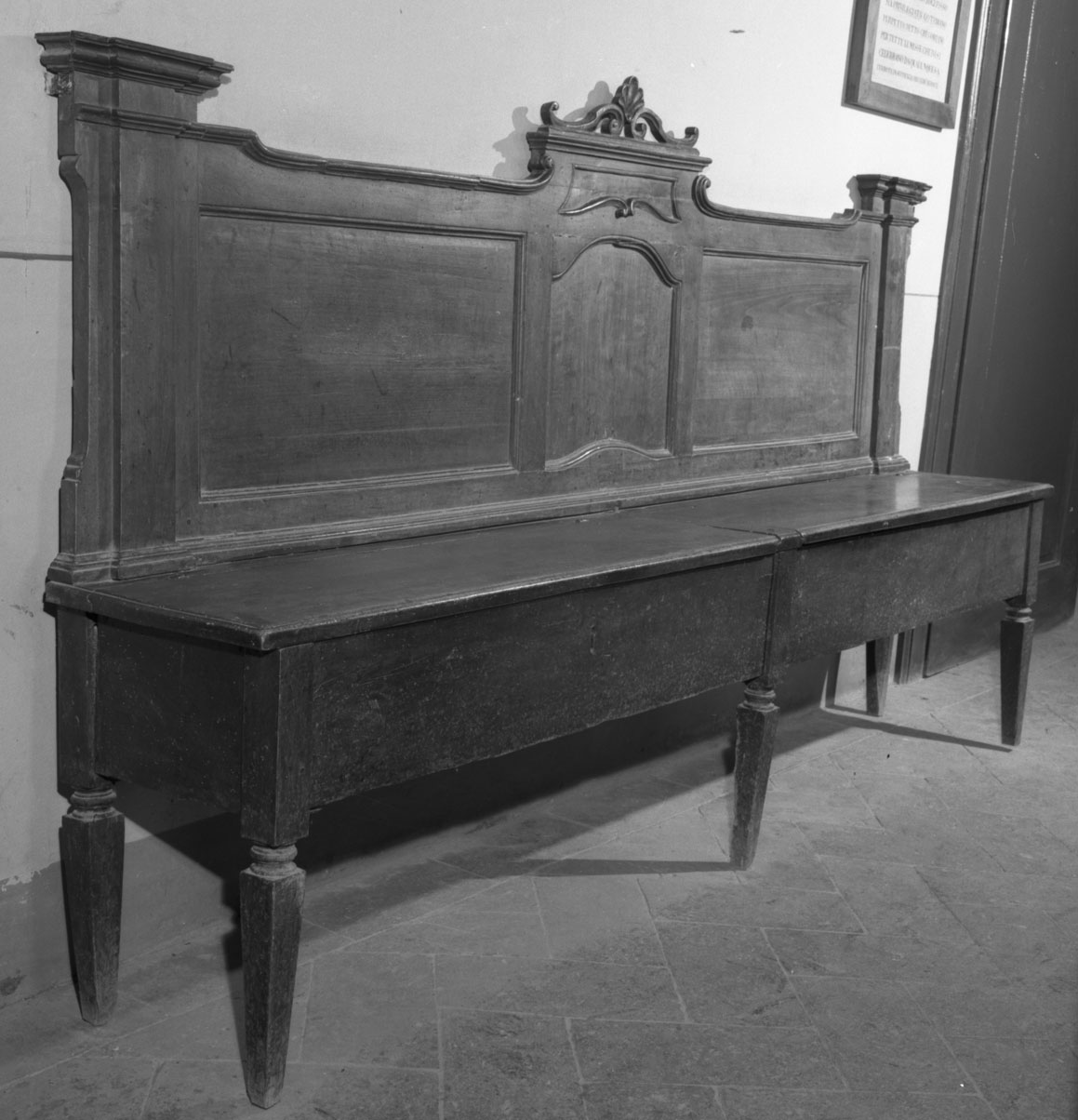 cassapanca, serie - bottega toscana (fine sec. XVIII)